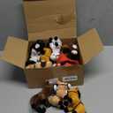 Leyndo 24 Pack Horse Plush Toys Bulk Standing Plush Horse 4 Inch Mini Stuffed with Chain Back to School Party Favor Gifts for Animal Theme Party Christmas Birthday Decoration and Supplies, 6 Colors