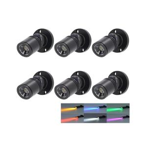 5V LED Mini Spotlights Colorful - Dimmable 1.5W 150lm Tiny Spotlights for Displays with Wireless Dimmer - Pack of 6