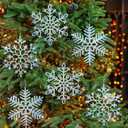 Winter Wonderland Frozen Birthday Party Decoration Large Snowflake Ornament Clearance- 6pcs 11.8Large Iridescent Hanging Snowflakes Christmas Ornaments for Christmas Tree Outdoor Xmas Decor Supplies