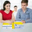 6-Pack Plastic Folders with Pockets and Prongs,2-Pocket Folders with 3 Fasteners, Holds 8-1/2" x 11" Paper for School/Office/Home, Yellow