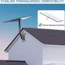 Starlink Gen 3 Mount, Adjustable Metal Starlink Pole Mounting Kit for Wall /Roof, with 2-in-1 Router Mount (Black, 15.7-inch)