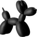 Creative Balloon Dog Sculpture Modern Home Decoration Trendy Animal Art Ornaments Collection Figurine Bedroom Living Room Office Desktop Resin Decors (Black)