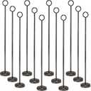 Shimeyao Black 12 Pcs Table Number Holders 15 Inch Number Stand Place Card Holder for Photos, Food Signs, Memo Notes, Weddings, Restaurants, Birthdays, Event Centerpiece