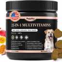 25-in-1 Dog Multivitamin Chews All-in-One Daily Vitamins & Supplements for Dogs, Joint Support with Glucosamine MSM, Omega-3 Skin & Coat, Gut, Heart & Brain, All Breeds & Ages, Chicken, 90 Ct