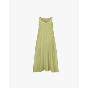 Summer Cotton Linen Dress for Women Sleeveless Boho Flowy Maxi Dresses Plus Size Loose Comfy Dress with Pockets L