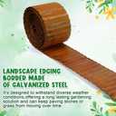 Tandefio 2 Pcs Rusted Corrugated Garden Edging 6 Inch x 20 ft Metal Landscape Edging Border Garden Fence Border for Lawn Flower Bed Vegetable Raised Bed Landscaping