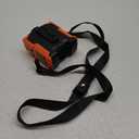 EasyAcc Portable Waist Fan, 20000RPM Strong Airflow,10000mAh Battery Rechargeable Wearable Shirt Fan with Light, 24H Working Time, Personal Cooling Fans for Blue Collar, Outdoor Jobsite (with Lanyard) (Orange - Black)