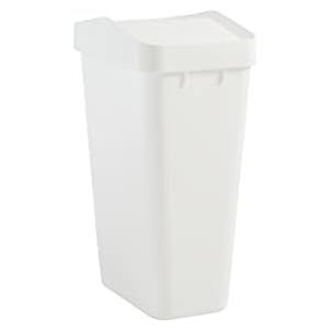 Rubbermaid Swing Top Waste Container for Home and Kitchen, Easy Access Disposal and Slim Modern Trash Can with Lid, 12.2 Gallon Capacity, White. No top