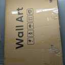 Framed Black and Beige Abstract Wall Art for Living Room, Extra Lagre Neutral Modern Painting Print, Mid Century Minimalist Canvas Artwork for Dining Room Bedroom Hallway Office Wall Decor, 30x60 Inch