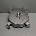 janz 14" Pressure Washer Surface Cleaner with 4 Wheels, Stainless Steel Housing, 1/4" Quick Plug, 2 Extension Wands, 2 Replacement Nozzles and 3 Spray Nozzles, 4000 PSI