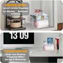 SEANADO Trash Bag Dispenser Roll Holder, Wall Mount Acrylic Kitchen Organizer Storage Box Holder for Garbage Bag Grocery Bag Plastic Bag Roll Container (Standard/2 in 1)