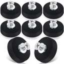 8 Pack Anti-Scratch Mounting Magnets, Rubber Coated Neodymium Magnets with M4 Female Threaded Studs, Non-Slip Strong Monting Magnet for Led Lighting Bar