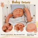 Full Silicone Reborn Baby Dolls-20 Inch Realistic Newborn Anatomically Correct Boy with Realistic Blood Vessels and SkinSilicone Full Body Lifelike Baby,Great Gift for Children,with Gift Box