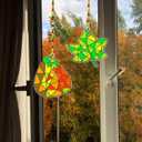 WorldBazaar Fall Pumpkin Suncatchers Craft for Kids 24 Sets Thanksgiving Window Art Suncatchers Ornaments Decoration Harvest Classroom Activity Party Supplies