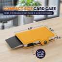 Conceal Plus Pop Up Wallet for Women Slim Wallet for Small Purse & Crossbody Bag with Quick Card Access and RFID Blocking Compact Card Holder (4-6 Card Capacity) Yellow