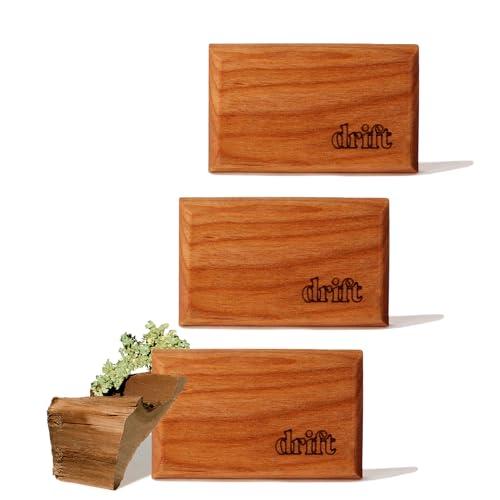 Drift Car Air Freshener - The Original Wood Air Freshener - Car Odor Eliminator - Long Lasting Scent - Metal Clip - Essential Oils - Clean Ingredients - Teak Scent 3 Pack Refill - NO CLIP INCLUDED