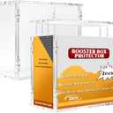 2 Pack Acrylic Booster Box Display Case with Magnetic Splicing Lid 6mm Extra Thick Clear Protector Stackable UV Protection Storage Container for Collectors Fits Standard Sealed TCG Boxes 3.1x4.8x5.4in