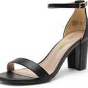 DREAM PAIRS Women's Chunk Low Heel Pump Sandals (7.5)