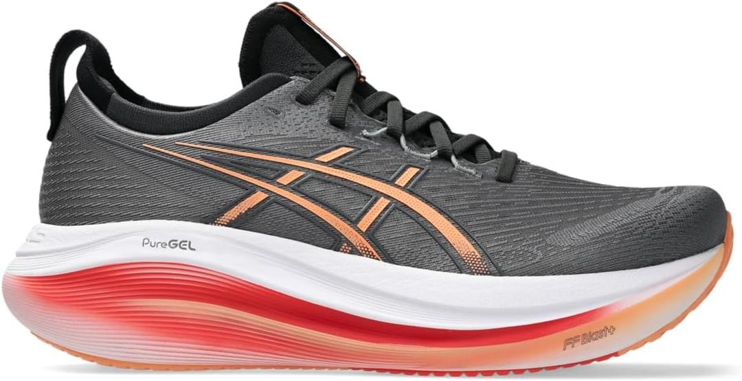 Asics Men's Gel-Nimbus 27 Running Shoe (8 Wide, Carbon/Mojave)