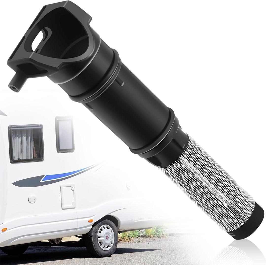 LemonRoad Replacement Filter Compatible with RV Hot Water Heater Replacement Part, Filtration System Reduces Scale & Sediment with Stainless Steel Mesh, Leak-proof Seal Ring (Only Filter)