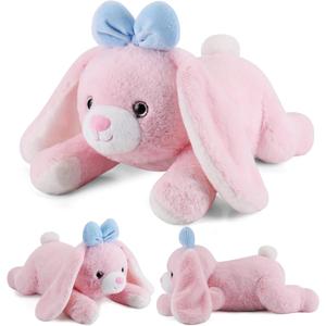 gnomantic Bunny Weighted Stuffed Animals - 28 Inch 5.0 Pounds Weighted Plushies Rabbit - Large Plush Bunny Stuffed Animals Pillow - Cute Plush Toys Gifts for Kids & Adults