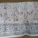 Vintage Medallion Floral Print Rug - Pink, 5x7 Feet - Stain & Water Resistant, Non-Shedding, Lightweight Indoor Cover