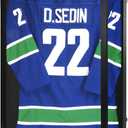 Wooden Jersey Frame Display Case 1 Pack, Large Sports Jersey Shadow Box Frame with Hangers for Hockey Football Baseball Basketball Soccer Shirt and Uniform