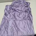 Memoriesea Women's Sexy Strapless Tube High Slit Ruched Party Cocktail Maxi Dress (Purple) M
