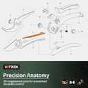VOTREK Pruning Shears, [Patented Stepless Handle Opening] - Garden Clippers with Ultra-Sharp SK5 Steel for Weak Hand, Bonsai Scissor Universal Fit for All Hand Sizes, Effortlessly Cut 1-Inch Branches