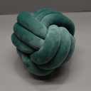 WAIUYIA Knot Ball Pillow Decorative Plush Cushion Cute Throw Pillow Round Ball Cushion Knot Pillows for Sofa Office Home Decor (Green,L-13.7 inch)