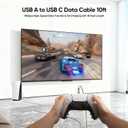 USB A to USB C Data Cable 10ft Long, USB 3.2 Gen 2 TypeA 10Gbps High Speed Data Transfer Cord 3A Charging USB-A to USB-C for PS5 Xbox Switch iPhone 17/16/15 Android Phones Camera Computer Laptop