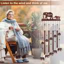 Elephant Wind Chimes for Outside,Memorial Wind Chimes Gifts for Women and Grandma,Patio Garden Decor,Windchime in Loving Memory Outdoor Decoration for Yard, Patio, Porch, Lawn, Landscape