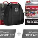 Swiss Safe 2-in-1 Car Emergency Kit | 12-FT Heavy-Duty Jumper Cables & 378-Piece Comprehensive Car First Aid Kit | Compact Roadside Auto Essentials for Vehicle Safety