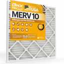 BNX TruFilter 12x12x1 MERV 10 (2-Pack) AC Furnace Air Filter - MADE IN USA - Pleated Air Conditioner HVAC AC Furnace Filters - Removes Odor, Mold, Bacteria, Smoke