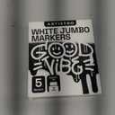 ARTISTRO 5 White Jumbo Markers Acrylic Markers with 15mm Jumbo Felt Tip for Murals Tagging Posters Art Journals & Calligraphy