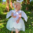 Arshiner Toddler Tutu Dress Little Girls Fluffy Summer Dresses Casual Party Tulle Sundress for Kids (Size 80, White)