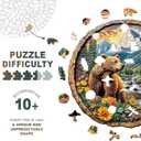 Wooden Puzzles for Adults,Bear Wood Jigsaw Puzzles Gifts,11.4"x11" - 200pcs, Medium