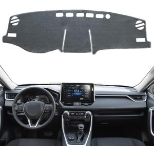 for Toyota Rav4 Accessories 2025 2024 2023 2022 2021 2020 2019 Dashboard Cover Dash Cover Mat Custom Fit Center Console Cover Sunshield Protector RAV 4 PadGray