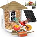 birdsnap TUC Bird Feeder with Camera 2K HD Live with 32GB Card Auto Detect & Notify AI Identify Camera Birds Feeders Solar Powered Wireless Outdoors Backyard Gift for Mom Dad Birds Lover, 2.4G WiFi