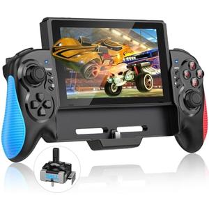 Gammeefy Switch Controller for Switch/Switch OLED, Hall Effect One-Piece Joypad Controller Replacement for Switch Pro Controller, Switch Remote with Turbo & Dual Motor Vibration Sega Dreamcast Games