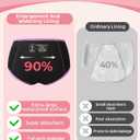 BAMBOO COOL Teens Girls Period Underwear Wider Lining Instant Absorption Menstrual Leakproof Briefs Soft Breathable Panties (Black, XL)