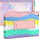 Grifobes for Samsung Galaxy Tab A7 Lite Case, 8.7 inch Shockproof Rugged Protective Cover with Stand for 2021 Tab A7 Lite 8.7" Tablet SM-T220/T225/T227U for Kids Boys Children (Camo Colorful) 2 Pcs