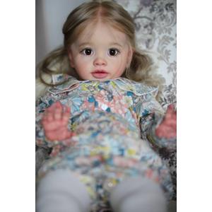 Angelbaby Real Life Reborn Baby Doll Todder Girl 26 Inch Big Cute Realistic Newborn Baby Weighted Soft Silicone Alive Doll Bebe Reborn Handmade Child Toys (Multicolored)