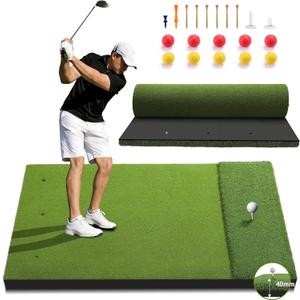 Fanshaw Premium Dual-Turf Golf Mat: 5x4ft 40MM-50MM Thickened for Backyard, Driving Range, Indoor & Outdoor Practice Hitting, Swing & Chipping, Ideal Gifts for Men Dad
