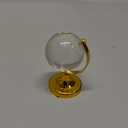 Elegant Crystal Globe with Gold Stand  3D Decorative World Map, Modern Desk Ornament, Office & Home Decor (Medium)