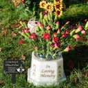 Cross Grave Markers Memorial Remembrance Plaque Stake Waterproof Acrylic Marker for Cemetery Religious Memorial Garden Stake Sympathy Dove Grave Decorations for Cemetery Outdoor Yard