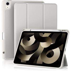 Akkerds Compatible with iPad Air 11 Inch Case 7th/6th Generation (M3/M2) 2025/2024, for iPad Air 5th/4th Generation Case 10.9 Inch 2022/2020 with Pencil Holder[Auto Sleep/Wake], Gray