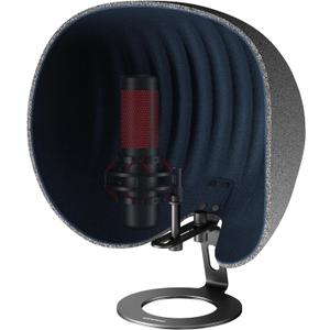 Microphone Isolation Shield,Aokeo Professional Recording Studio Equipment,360 Music Studio Mic Shield,Suitable for of Blue Yeti, Snowball iCE, HyperX QuadCast, SoloCast,Etc Recording Microphones