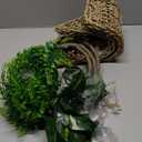 Bearded Dragon Hammock,Reptile Lounger Lizard Natural Seagrass Habitat Decor Reptiles Tank Hanging Plants Jungle Climber Vines Flexible Leaves Accessories for Lizards Chameleon Gecko Corn Snakes