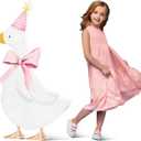 4 Feet One Silly Goose Party Decoration 1st Birthday Silly Goose Cardboard Cutout Standup Photo Props Party Back Drops for 1st Birthday Baby Shower Party Supplies (Pink)